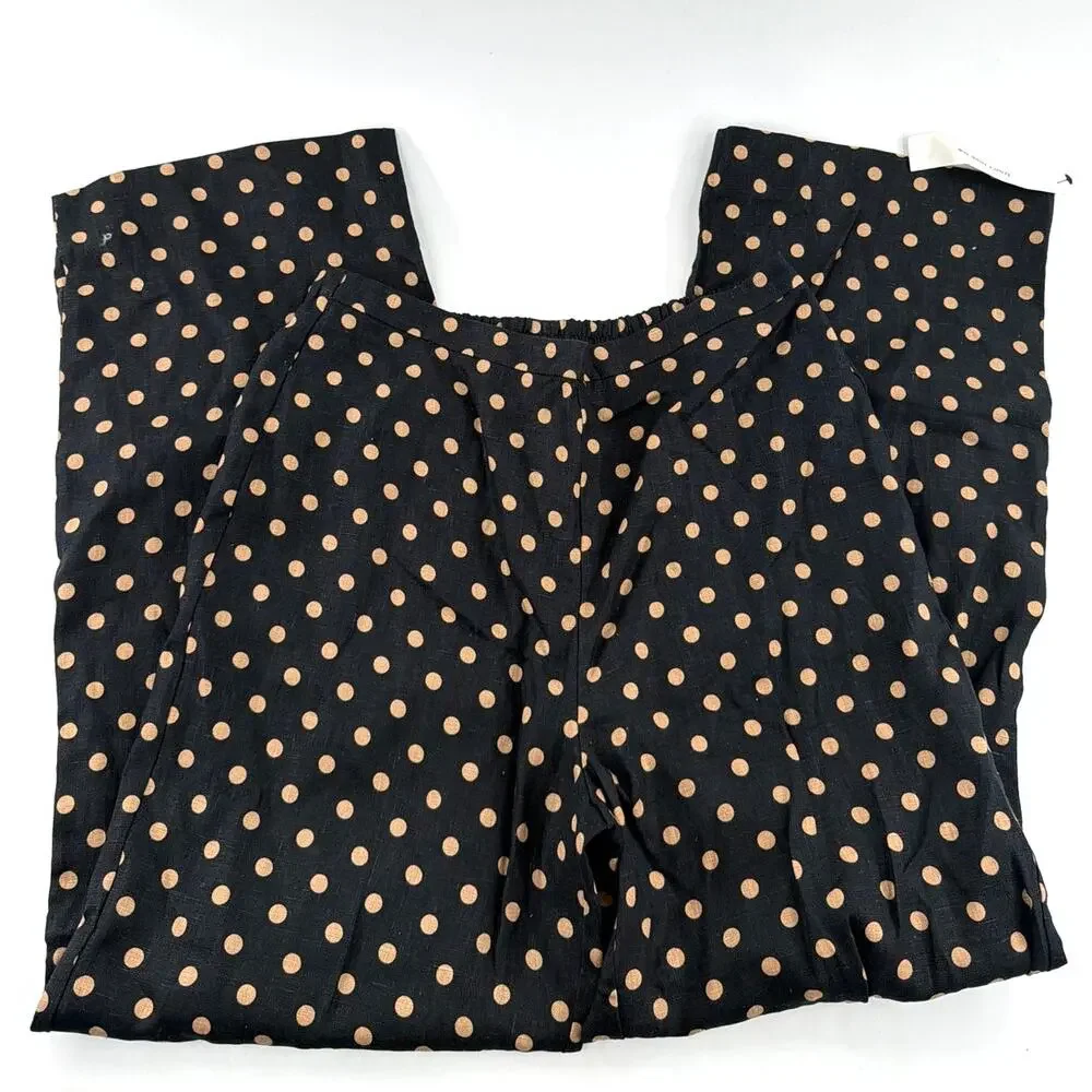 Reformation Women's Black Kristen Linen Pants Size M